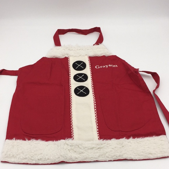 Pottery Barn Kids Christmas Apron Child’s Grayson Kitchen Baking - Picture 14 of 15